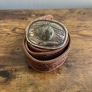 Shyanne genuine leather western belt with buckle